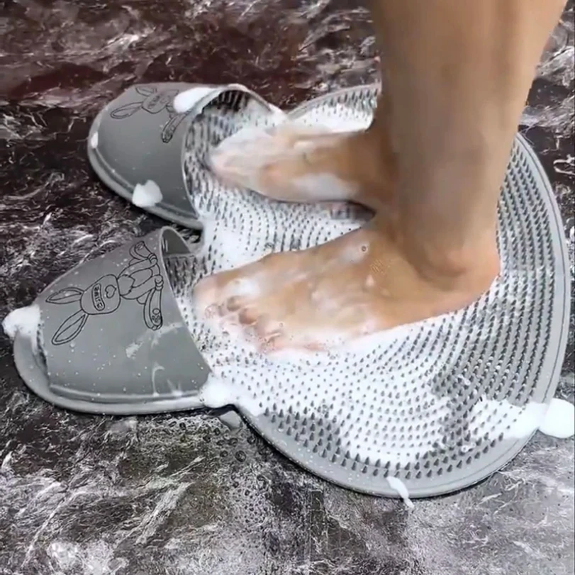 Alfombrilla de masaje de silicona antideslizante para ducha y baño