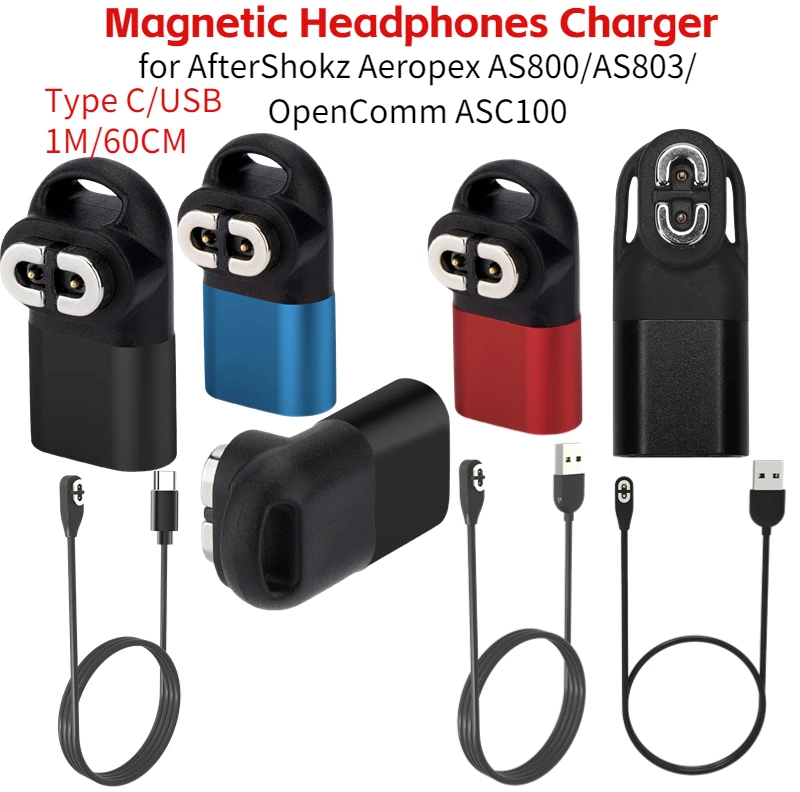 Magnetic Headphone Charger USB Type C Bone Conduction Earphone Charging  Cable for AfterShokz Aeropex AS800/AS803/OpenComm ASC100