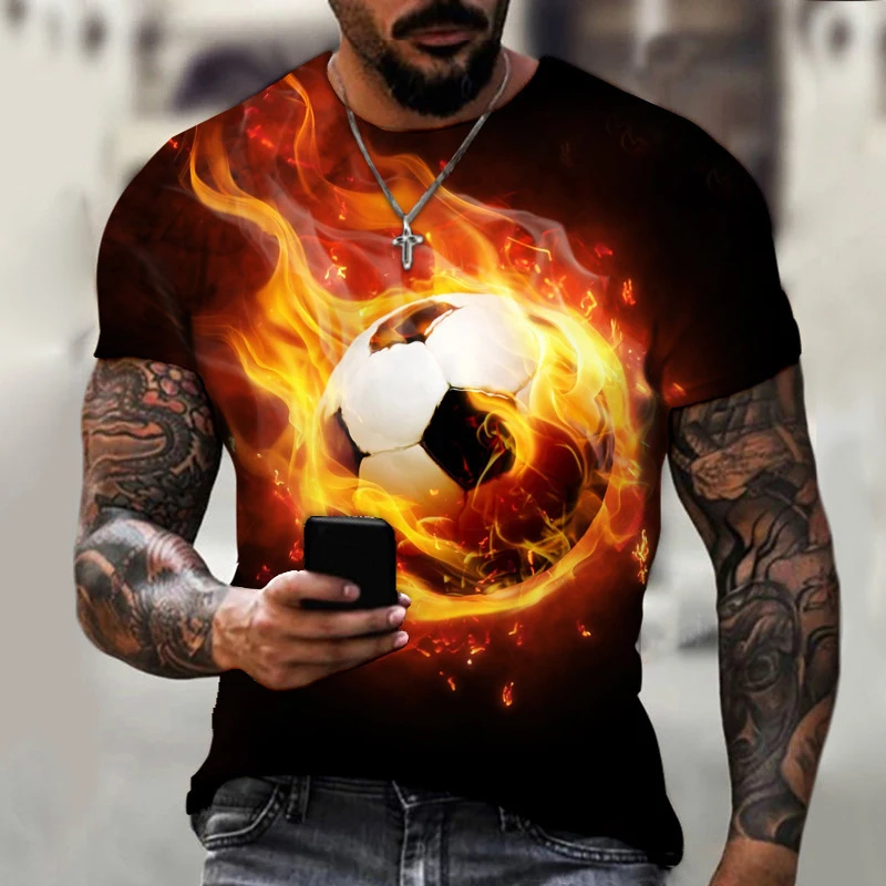 Summer 3D Print T Shirt Men Short Sleeve Oversized Tee