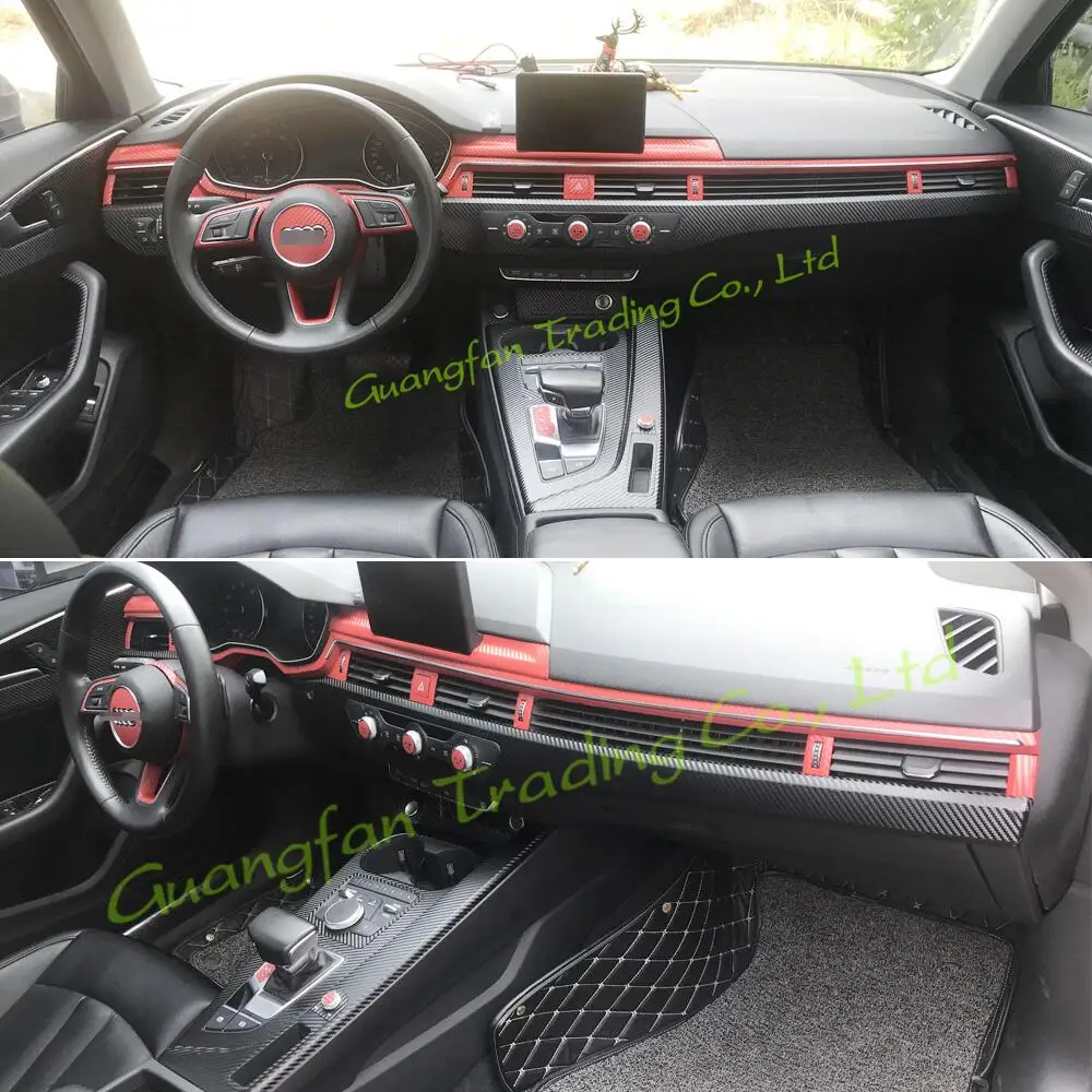 

For Audi A4 A5 B9 2017-2019 Self Adhesive Car Stickers Carbon Fiber Vinyl Car stickers and Decals Car Styling Accessories