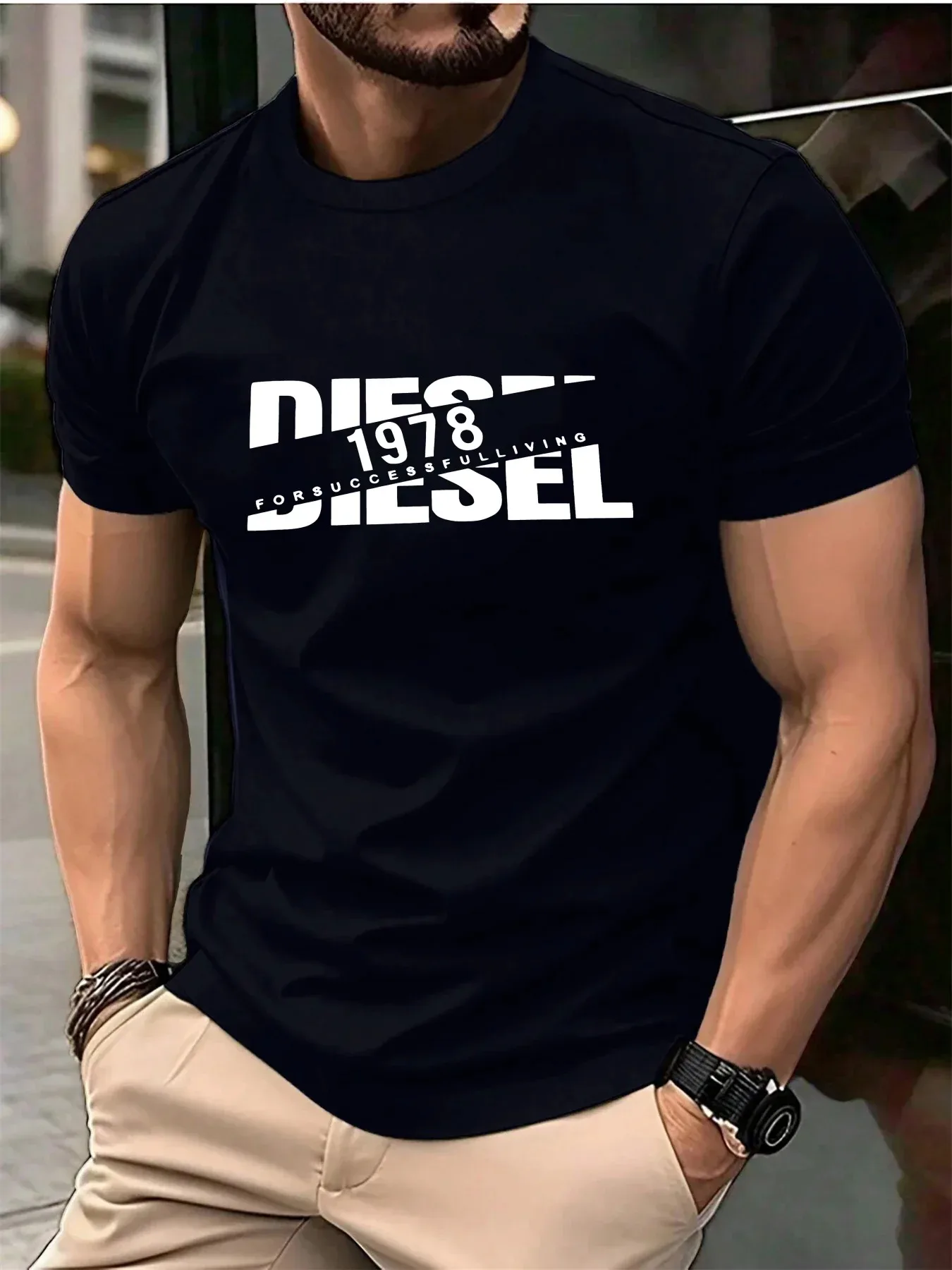Nuova Tendenza 2026: T-shirt alla Moda per Uomo e Donna, Magliette Nere Comode Estive a Maniche Corte di Marca