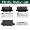 LANMOLIFE Armless Futon Sofa Bed Cover Solid Color Stretchable Folding Sofa Bed Covers Removable Cleaning Home Decor Living Room 5