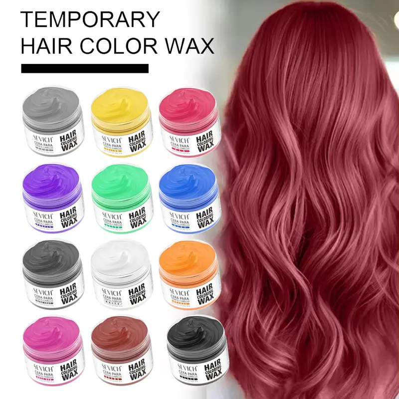 13-Color Temporary Hair Color Wax Hair Styling Paste,Disposable Colorful Hair Dye Cream for Unisex Adult for Hair Coloring Style - Image 3