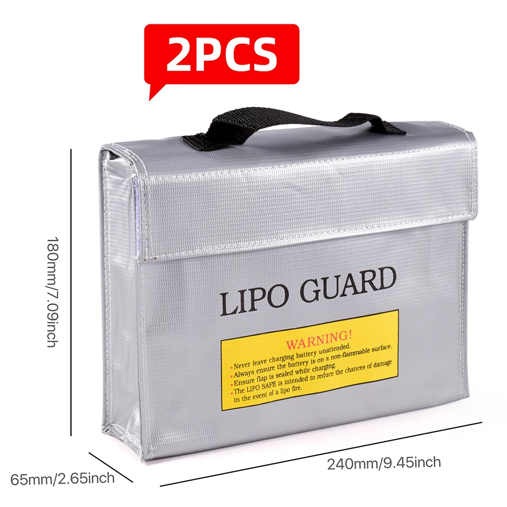 Lipo Safety Bag Fireproof Explosion-Proof Portable for RC FPV Racing Drone Car Battery Safe