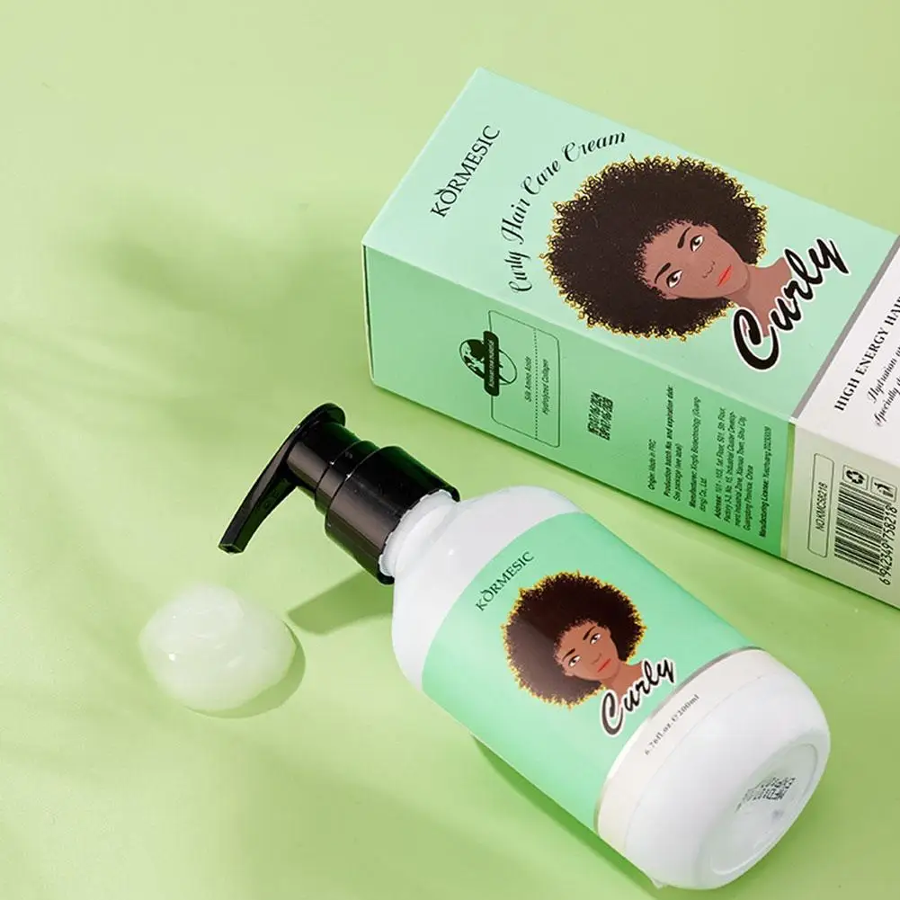 Hair Curling Cream Anti-Frizz Bouncy Resilient Enhancer Styling Lotion Repair Damage Hair Volumizing Moisturizing Care
