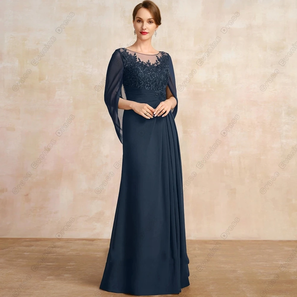 Women Beach Chiffon Evening Dresses Simple Prom Gowns Lace Floor Length Vestido De Noche Summer
