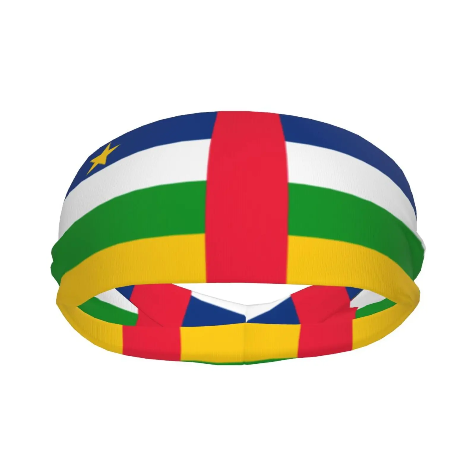 

Повязка на голову с центральным африканским флагом для мужчин и женщин, эластичная спортивная лента для баскетбола, занятий спортом, фитнесом, для волейбола, тенниса