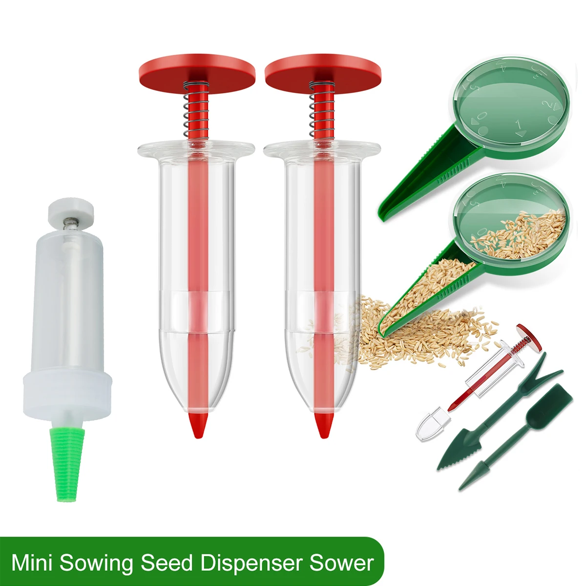 Garden Seeder Tool Mini Seeder Manual Seeder Small Adjustable Multi-functional Gardening Seed Planter Handheld Flower and Plant Sowing