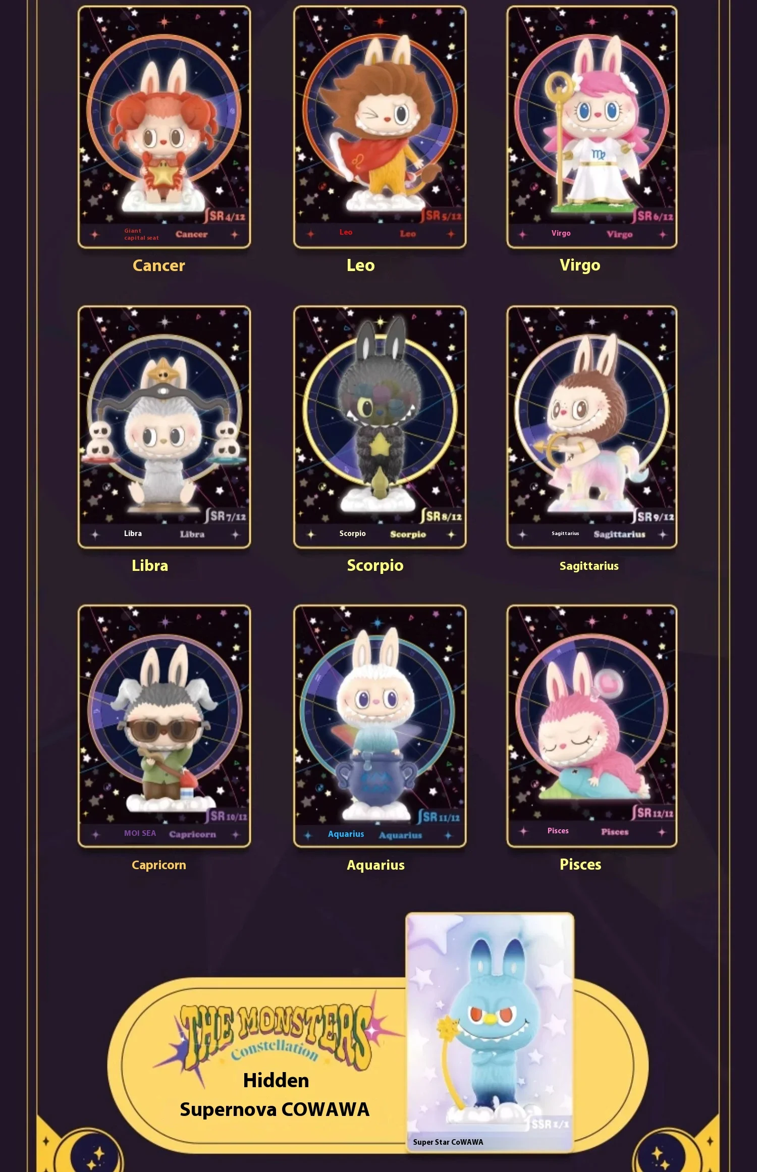Monsters Constellation Blind Box Figure