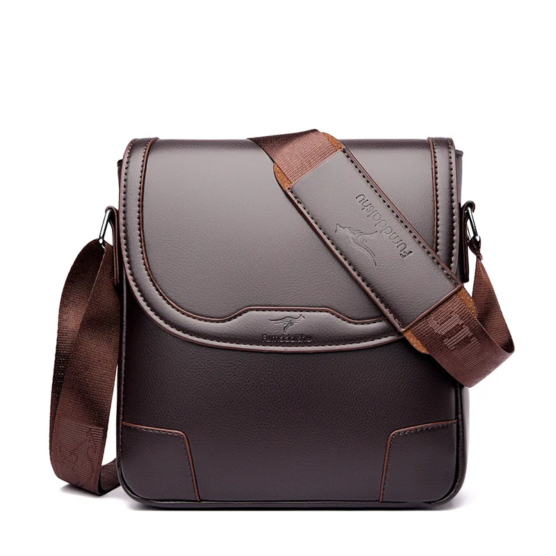 Kangaroo Luxury Brand Vintage Men Messenger Bag For Men Leather