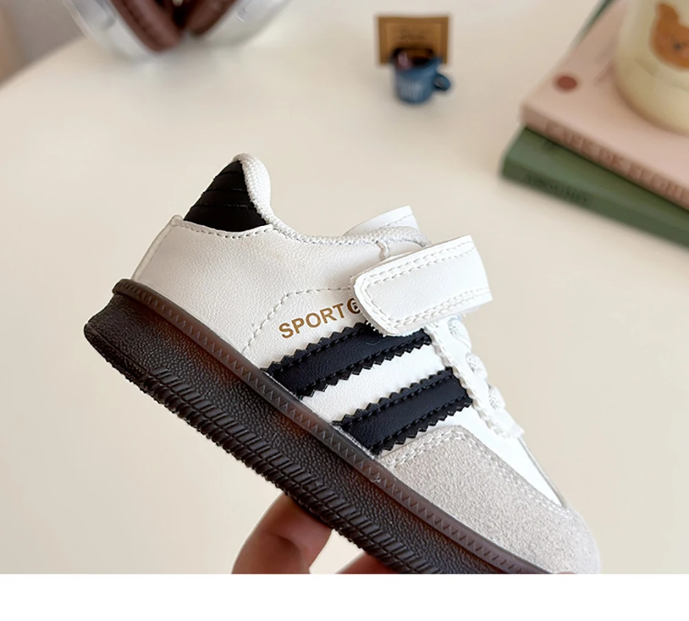 PU Leather Children Sport Shoes Ergonomics Anti-slippery Boy's Girl's Sneakers Trend Fashion Infant Baby Kids Sneakers 3