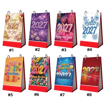 Set Calendario Diamond Painting 2027, da Gennaio a Dicembre 2027, Calendario Artistico con Diamanti per Soggiorno, Camera da Letto, Ufficio e Scrivania
