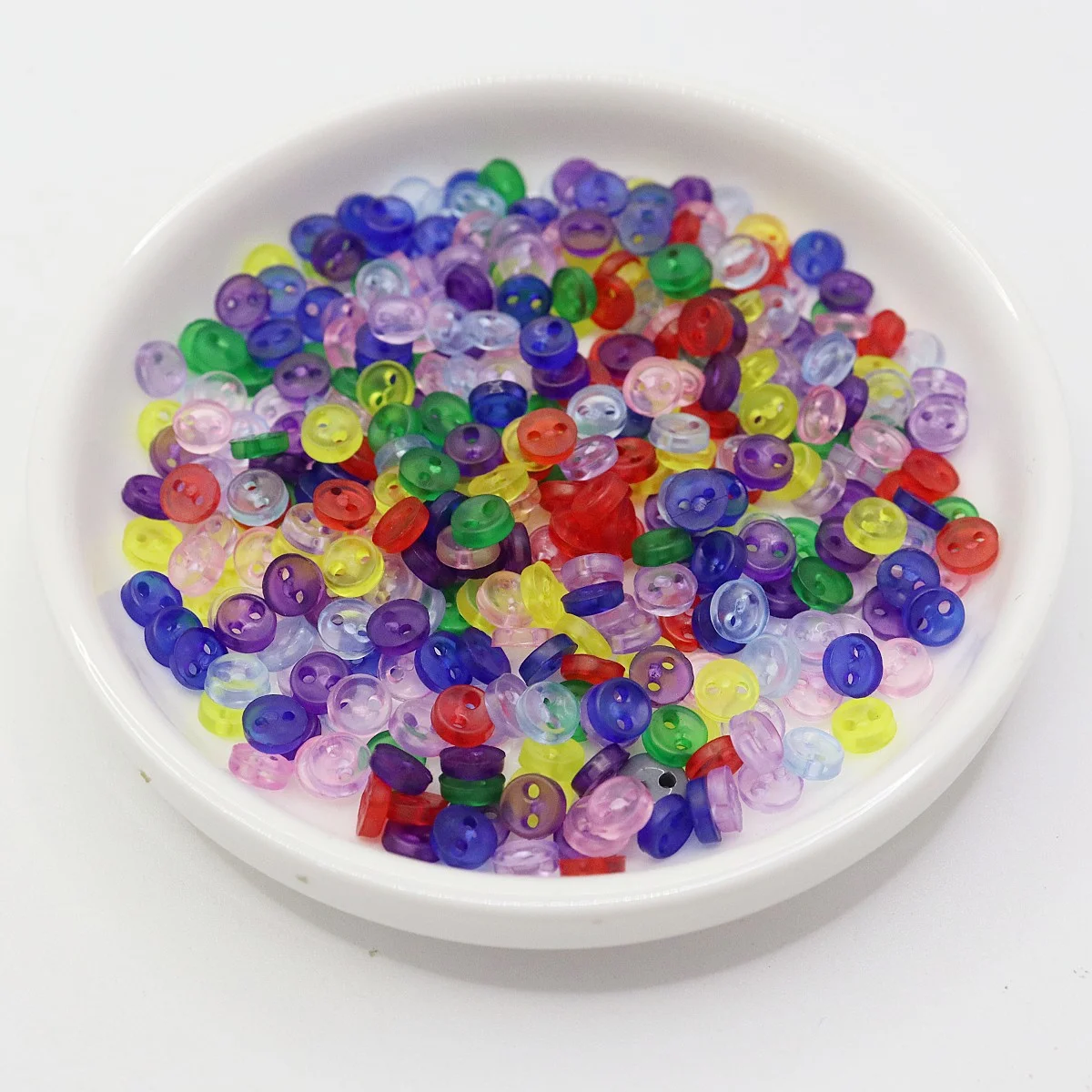 100pcs 5mm Mini Transparent Doll Buttons For Dolls & Soft Toys Clothes - Clear Colour Dollhouse DIY Crafts 4