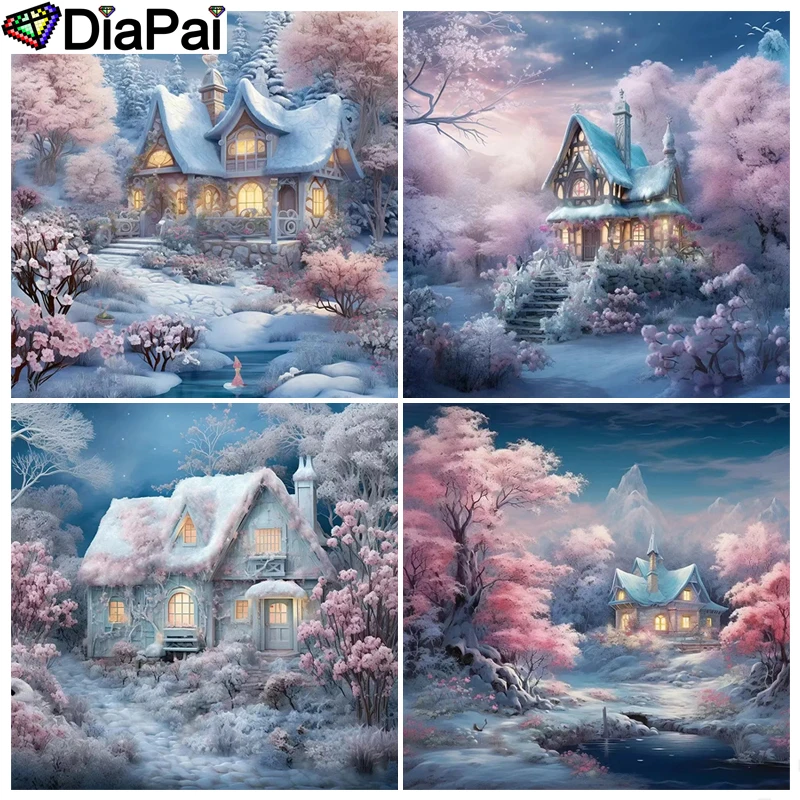 

Алмазная живопись DIAPAI, вышивка крестиком «Ландшафтный пейзаж» 5D, алмазная вышивка «сделай сам», квадратная/круглая картина