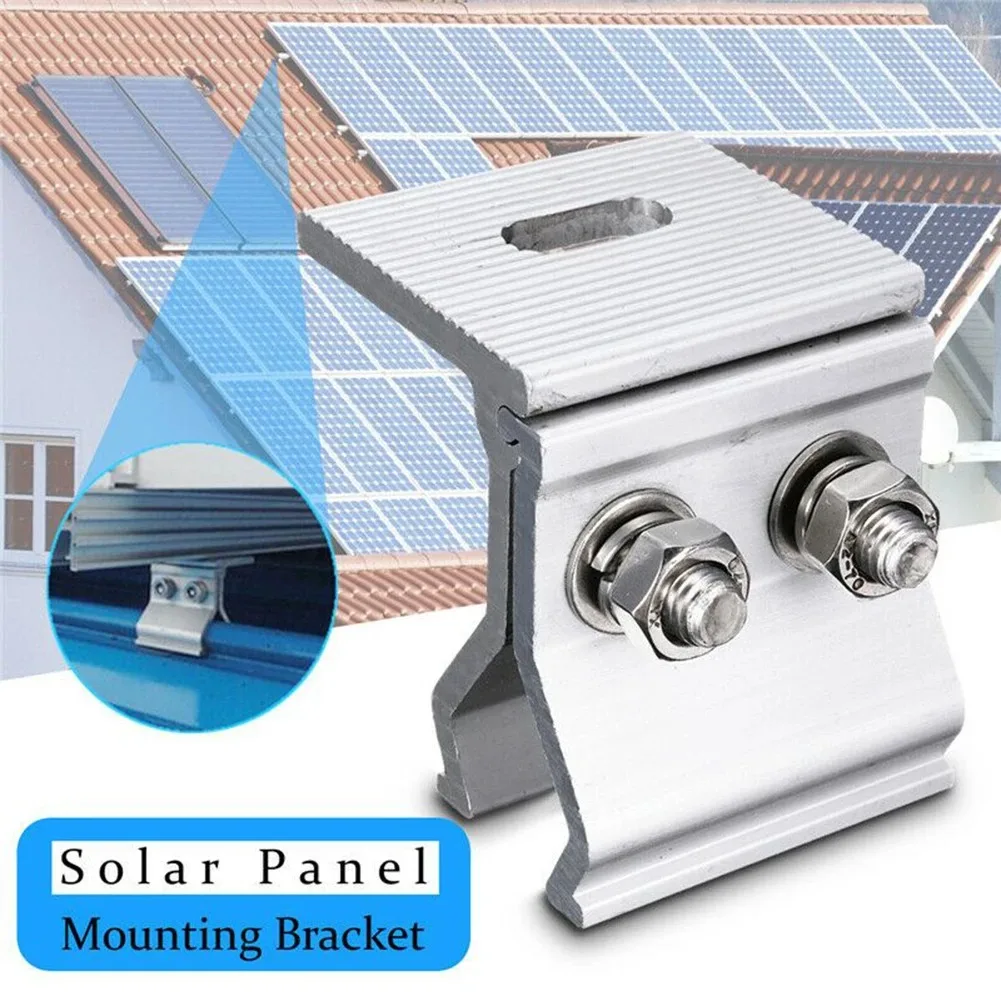 4 pcs Solar Panel Bracket Roof Mounting Fixing Clamp Photovoltaic PV Bracket Clips Solar Panel Mounting Clips House RV Boat