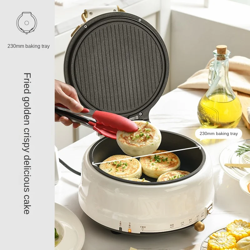 220V Electric Crepe Maker with Dual-side Heating for Home Cooking and Hot Pot Frying Pan Multi Cooker Electric Baking Pan 2