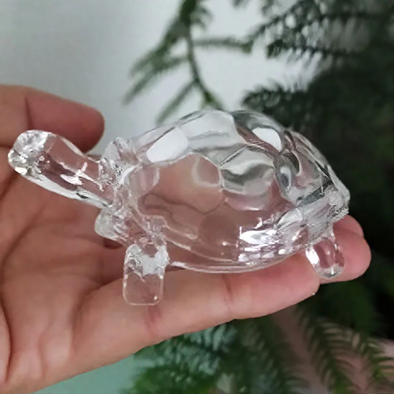 A Crystal Turtle Ornament Mini Turtle Figurines Statue Lucky Ornament Suitable for Home Office Desk Decoration Home Decoration