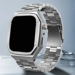 Premium Stainless Steel Luxury Modification Kit for Iwatch 11 10 42mm (Silver)