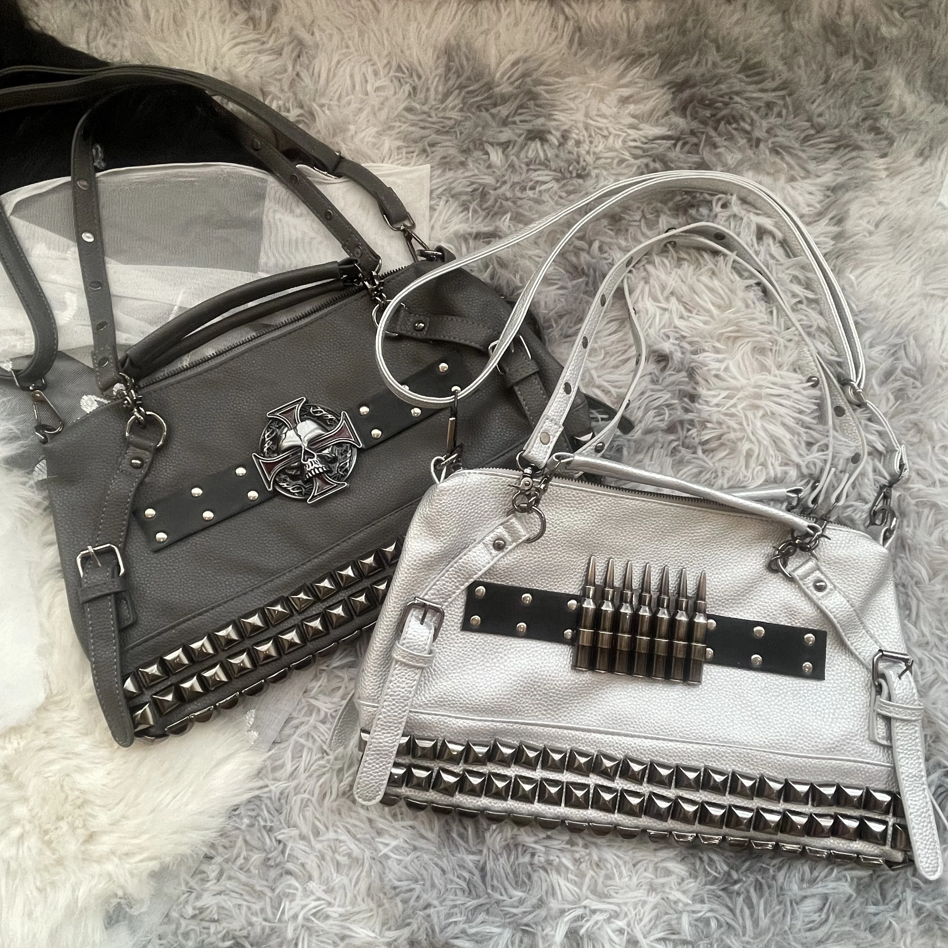 Bolsos de hombro Retro con remaches originales para chica especia ...