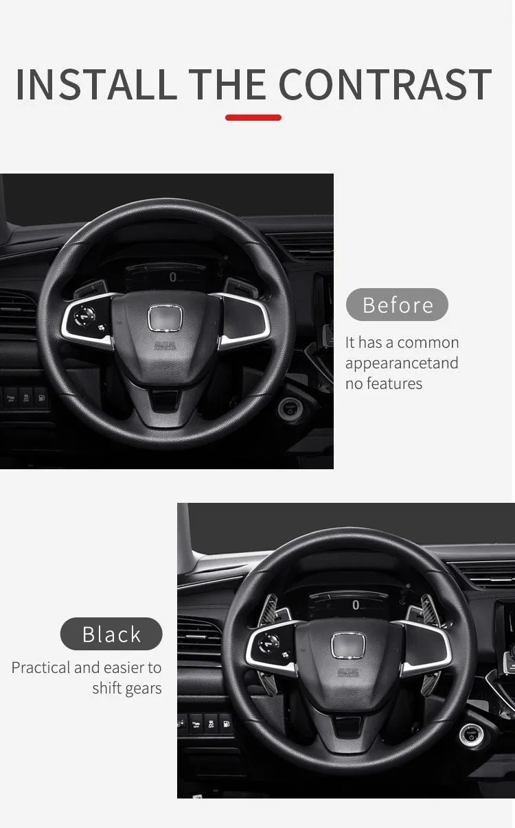 T-carbon Steering Wheel Paddle Shifter Fit For Honda New Fit Odyssey Auto Accessories Shift Paddle