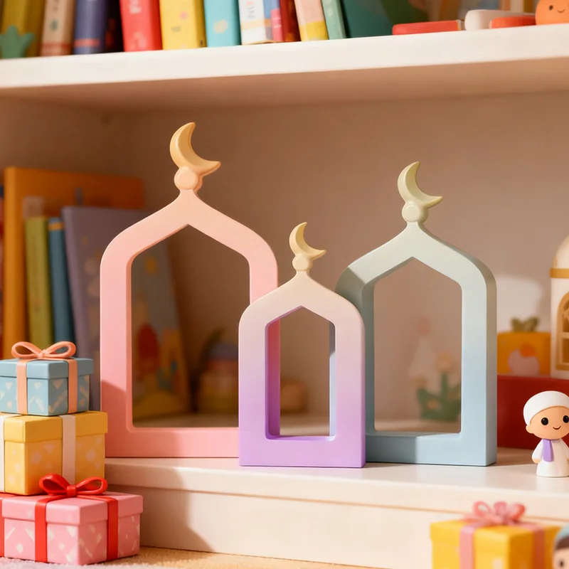 Ramadan Silicone Mold DIY Handmade Craft Eid Gift Home Table Ornament Muslim Party Decoration Supplies Gypsum Cement Candle Mold