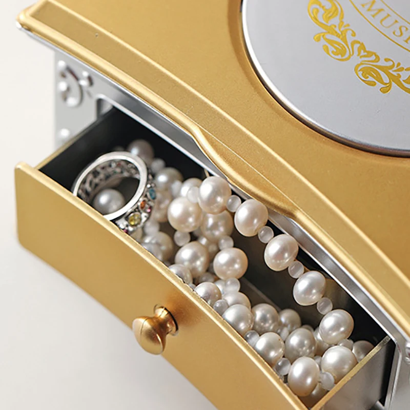 Classical Rotating Dancer Ballerina Piano Music Box Jewelry Organizer Ballerina Wind-Up Music Box Storage Organizer With Mirror 4