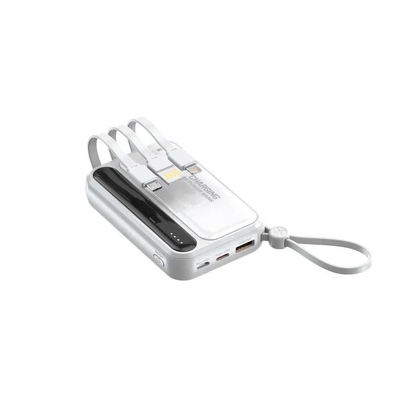 Mini 20000 MAh Large Capacity Mobile Power Bank with 4-wire Fast Charging Charger Portable External Battery for iPhone Xiaomi 5