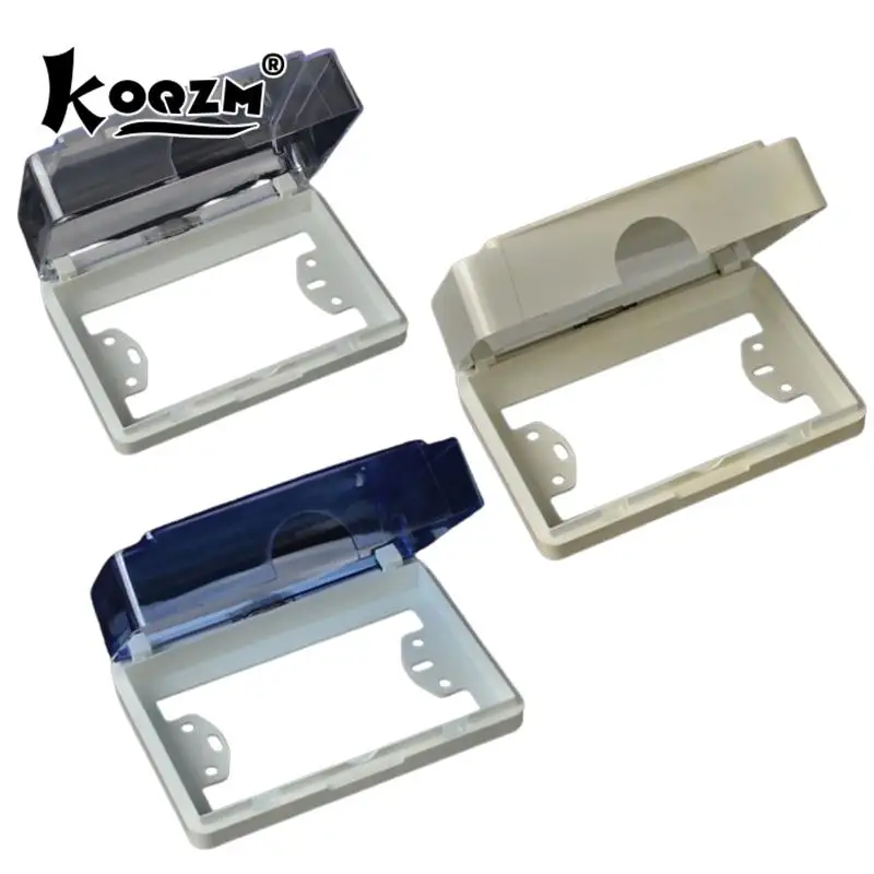 

Type 118 Heightened Waterproof Splash Box Bathroom Accessories Electrical Wall Socket Switch Protection Cover Transparent