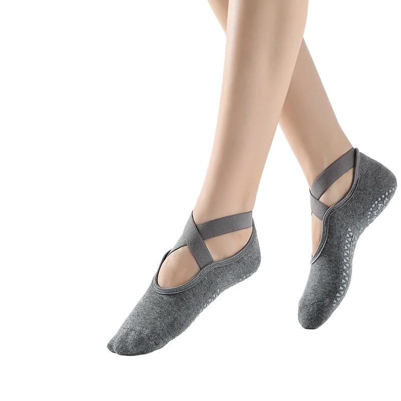 

Bandage Ballet 2024 Yoga Dance Pilates Socks for Cotton Women Socks Non-Slip Woman Sport Sock Gym Workout Slipper Running Grip S