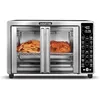 Gourmia Toaster Oven Air Fryer Combo 17 cooking presets 1700W french door digital air fryer oven 24L capacity accessories 1