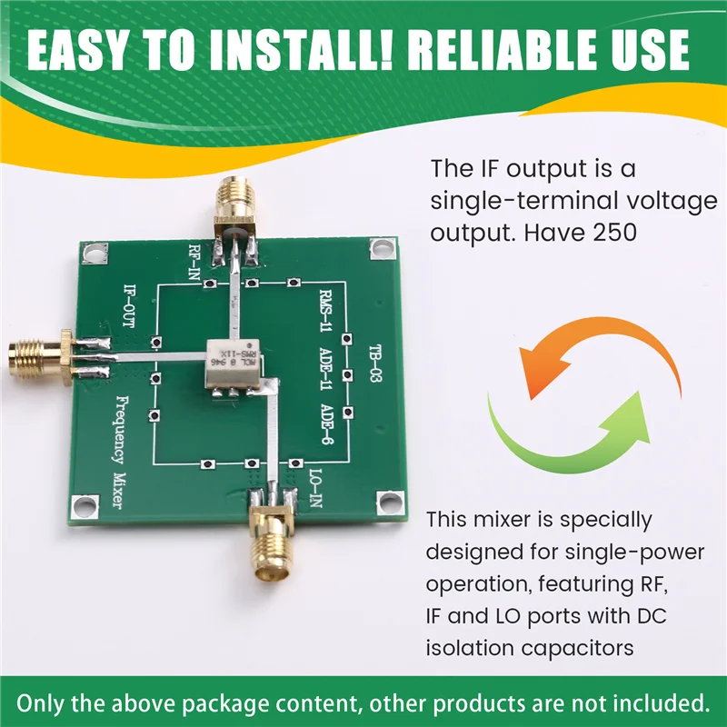 A32T-RMS-11 5-1900Mhz RF 패시브 믹서 모듈 VHF 주파수 업컨버터 다운컨버터용