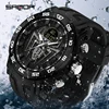 SANDA Men Military Watches Big Spider Dial Sport Watch LED Digital Waterproof Watch Men Multifunction Dual Display Clock Relogio 4