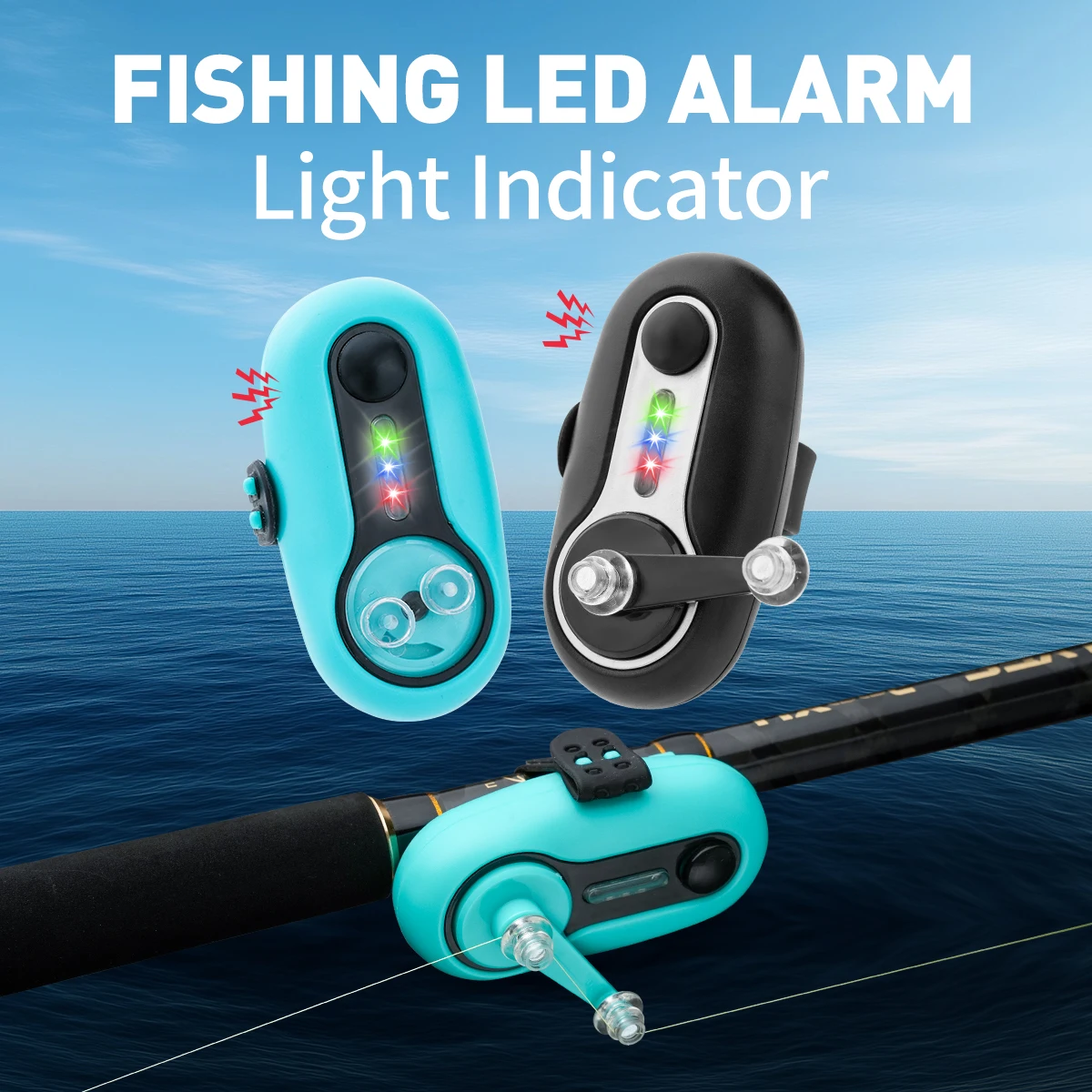 Alarme électronique de pêche surf casting avec buzzer et indicateur sonore pour détecter les touches en mer