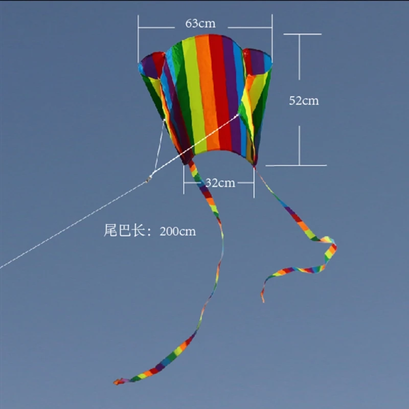 Kids Interactive Long Tile Rainbow Parafoil Flying Kite Educational for Play for Creative Outdoor Toy Best Gift for Outd 6