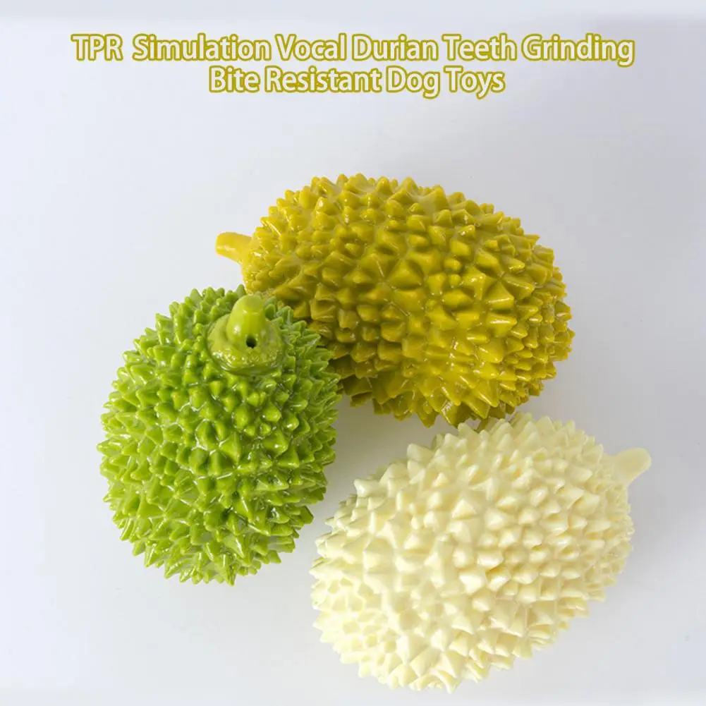 Eco-Friendly Utile Durian Design Dog Squeeze Squeaky Toy Tpr Pet Squeaky Toy Realistico Alla Ricerca Di All'Aperto