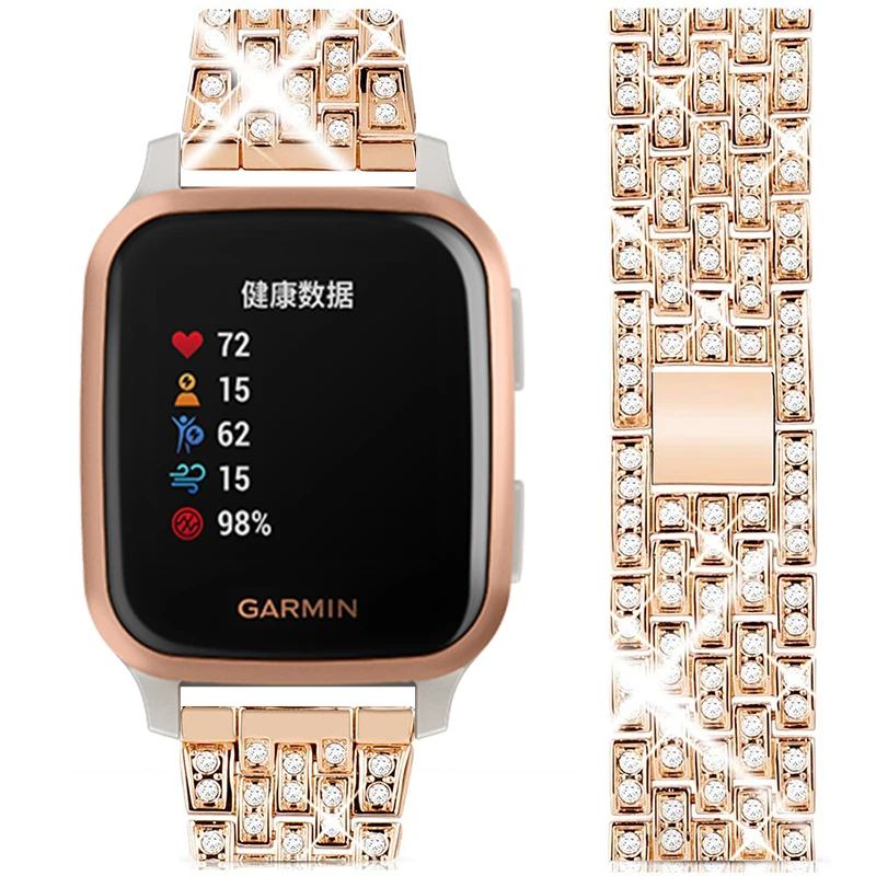 Cinturino In Metallo Per Garmin Venu Sq/Music Smart Watch Band Per Garmin Venu 2 Plus Cinturino Garmin Vivomove Sport Diamond Bracelet