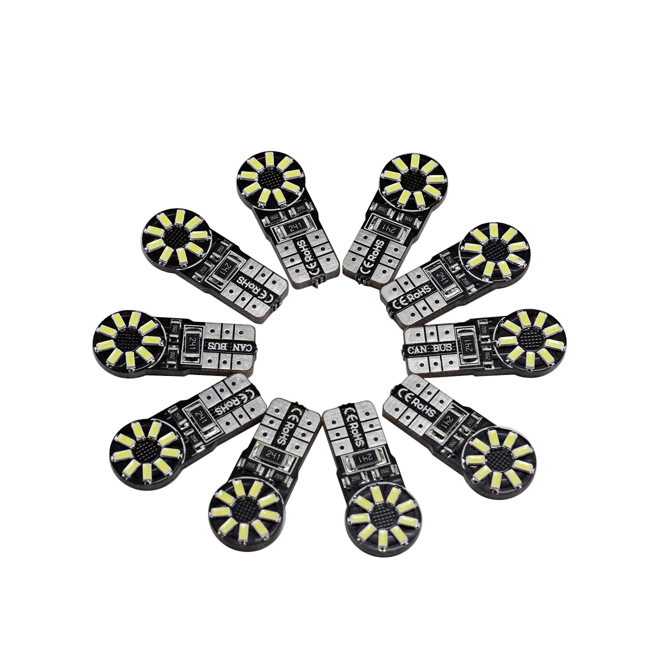 

10Pcs T10 W5W 168 194 LED COB Car Lights Auto Side Turn Signal Lamp 6000K White Car Interior Lights Brake Reverse LED DRL Lamp