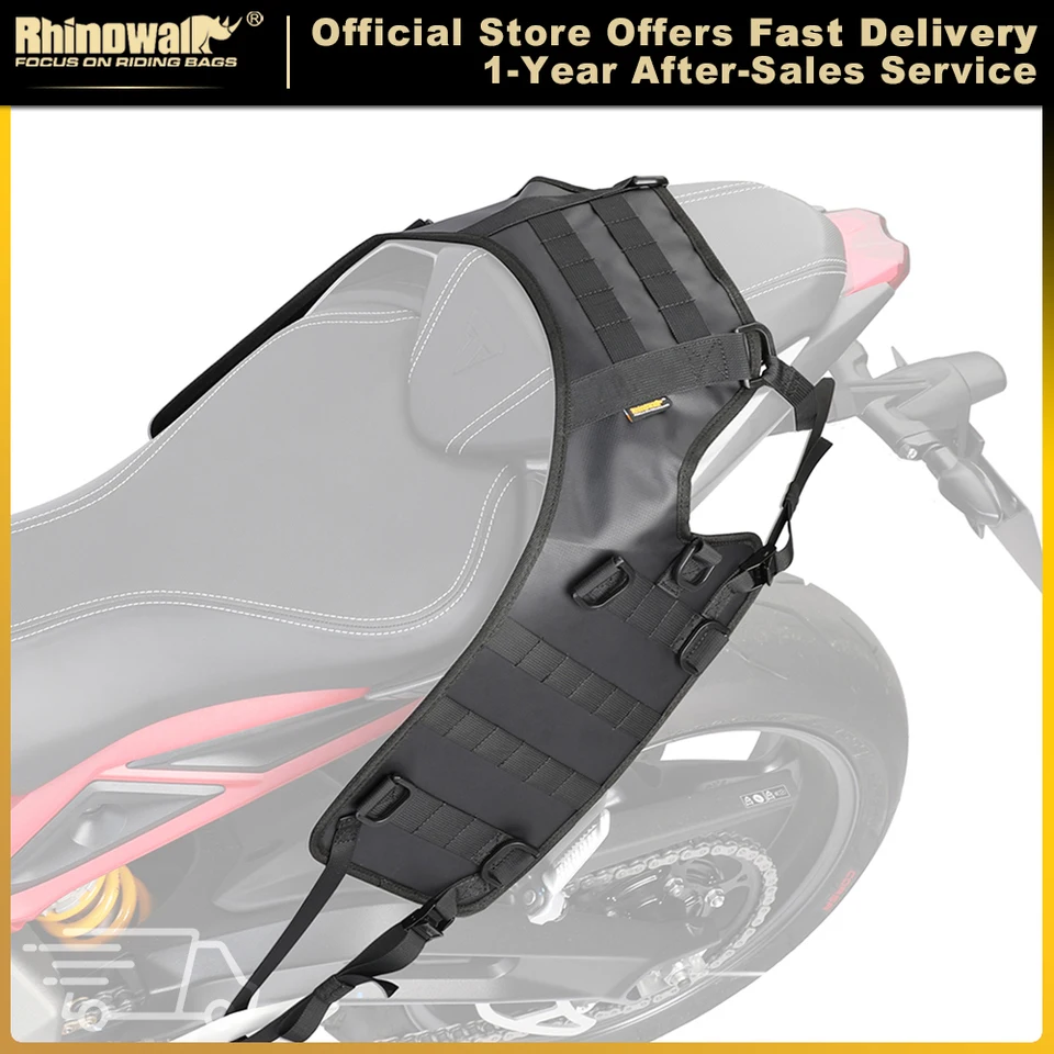 Supporto Per Borse Laterali Moto Universale - Base In Rete 100x41 Cm, Antiscivolo, Impermeabile, Per Sella Posteriore - 5