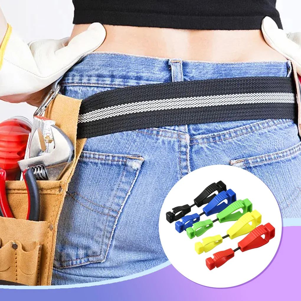 Glove Grabber Clip Multipurpose Anti-loss Waist Buckle Clips Plastic Gloves Keeper with Metal Hook for Firefighters 3