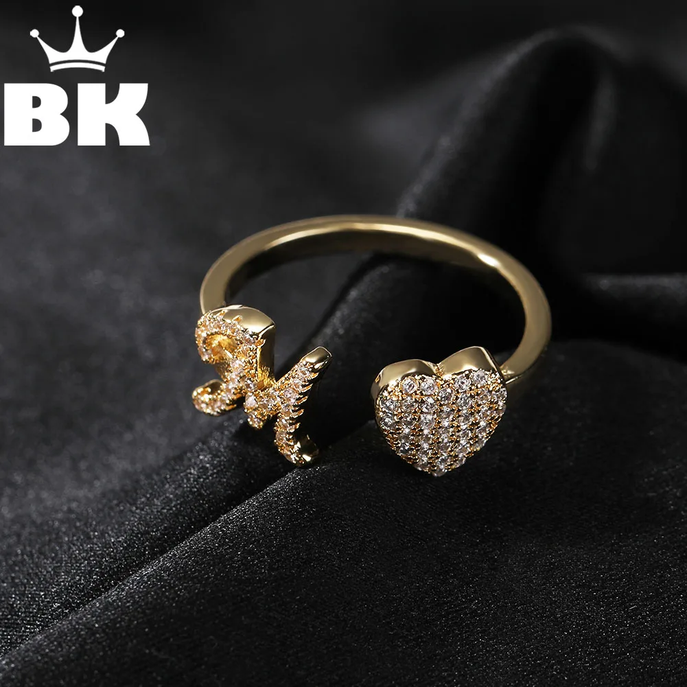 

Женское кольцо с подвеской в виде сердца, с надписью «THE BLING KING»