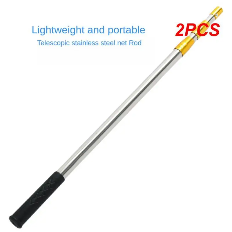 

Телескопическая рыболовная сеть, 2 шт., клетка для подъема крючка, телескопическая рыболовная удочка из нержавеющей стали 150/170/190/210 см