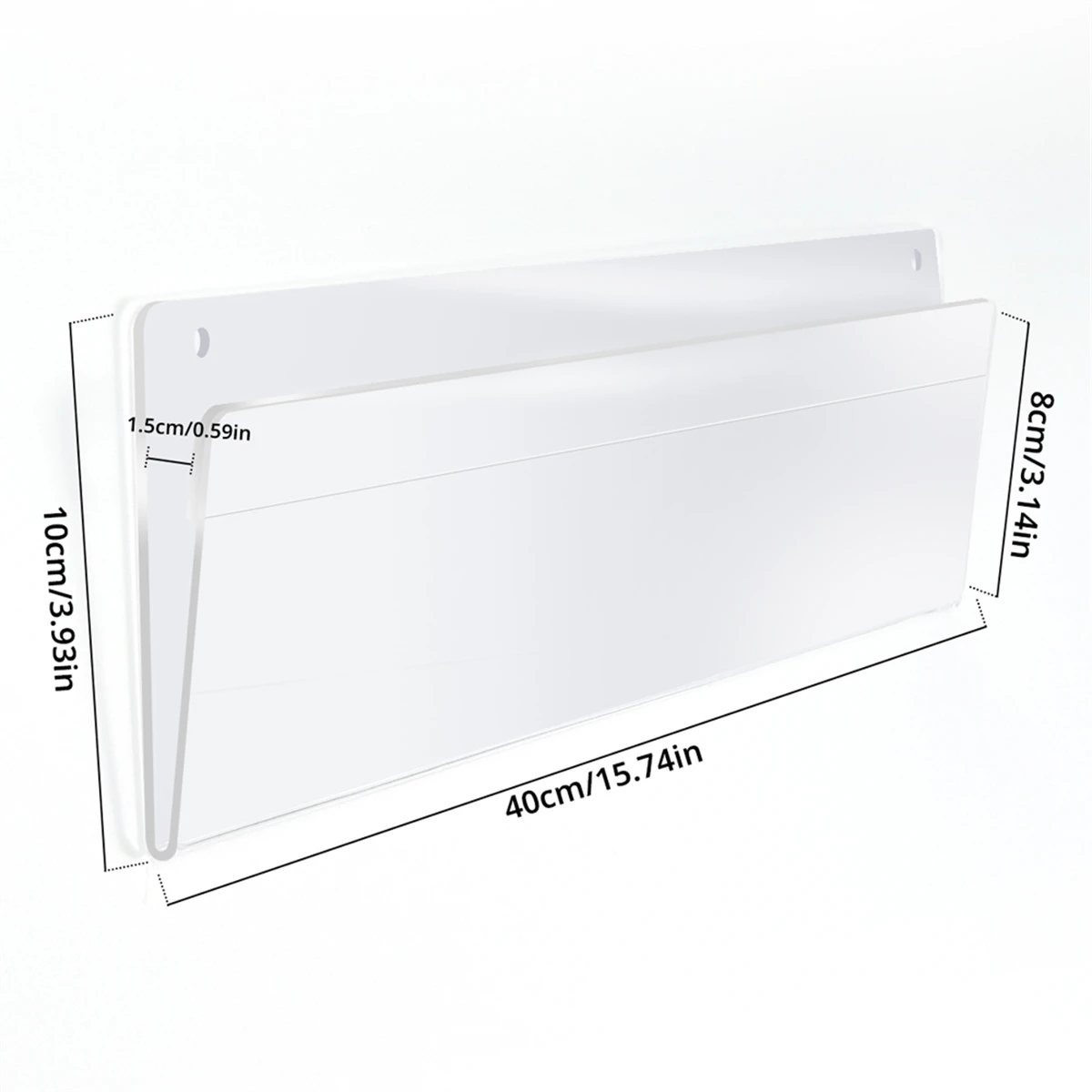 Wall-mounted Acrylic Clear Headband Holder Display for Girl Durable Jewelry Hairbands Organizer Stand for Space Saving  1PC 195g 2