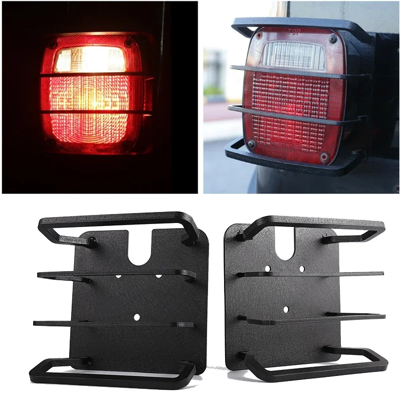 

For Jeep Wrangler TJ YJ 1987-2006 Tail Lght Cover Frame Rear Lamp Hood Protector Guard Shell Skull Skeleton Shape Hollow Out