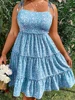 Plus Size Women's Sling Back Cutout Short Sleeve Dress with Scrolls Sleeveless Bohemian Mini Dresses