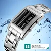2020 New Fashion Binary Watch Men Digital Led Watches Multifunctional electronic Wristwatches Black Steel Men Sports Watches 3