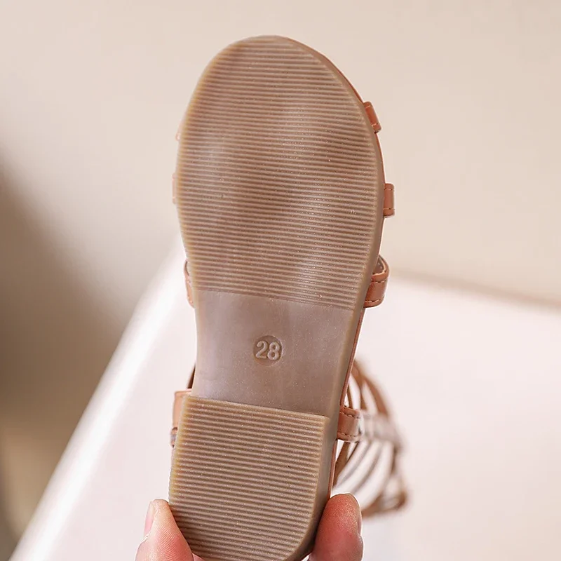 Sandalias Child Sandals Summer New Girl Roman Sandals Soft Sole Kid Princess Shoe Mid Size Big Girl Shoe Kid Shoe Cool Boot ンダル 5