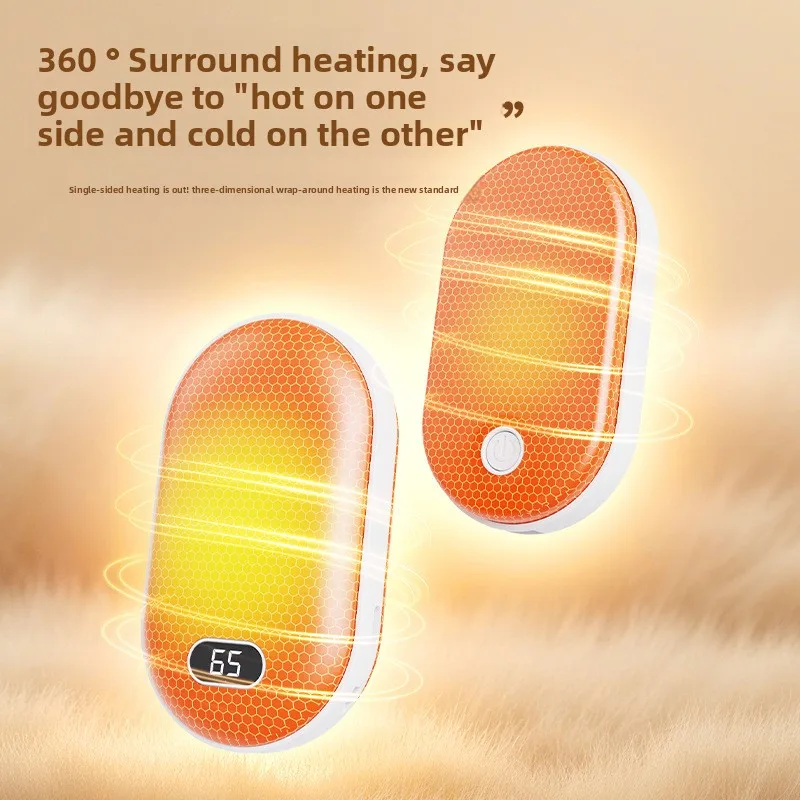 เครื่องทำความร้อนมือแบบพกพาขนาดเล็ก รุ่นใหม่ ปี 2025 แบบแม่เหล็กติดตั้งแยกส่วนได้ พิมพ์โลโก้ได้ ของขวัญขายส่ง 2 ชิ้น 1