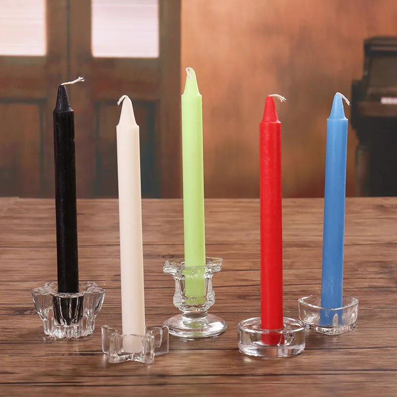 24pcs colorful candles for rituals magic candles household power outage emergency  lighting candles long decorated candles - AliExpress