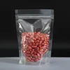 50pcs Transparent Clear Stand Up Plastic Bags With Zipper for Dried Fruit Storage/Candy/Snack/Nut/Grains/Tea packaging 6