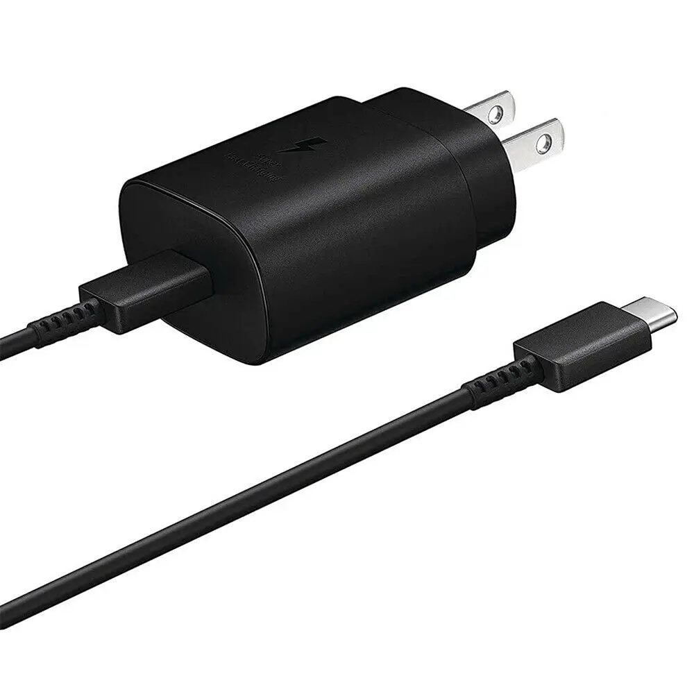 

1PCS 25W Type USB-C Super Fast Wall Charger + 3FT Cable For Samsung Galaxy S20 S21 5G